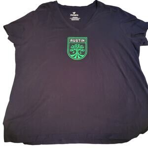Fanatics Branded Black Austin FC soccer team Women's 3XL V-neck t-shirt